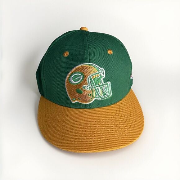 Green Bay Packers Wool Snap Back Hat Cap Vintage Collection Mitchell &‎ Ness - Picture 1 of 7